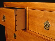 Detail showing dovetailed drawers