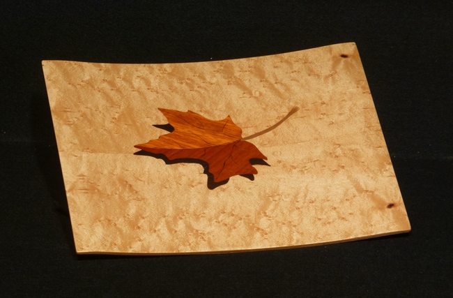 T67 curved tray with maple leaf in shadow